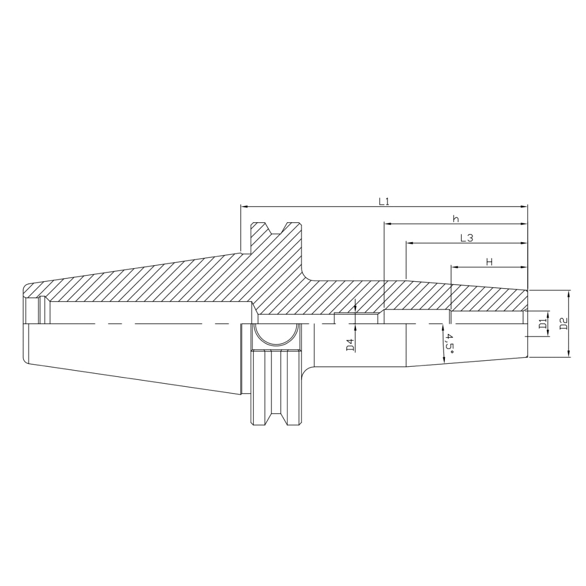 Cad cat40 alloy steel