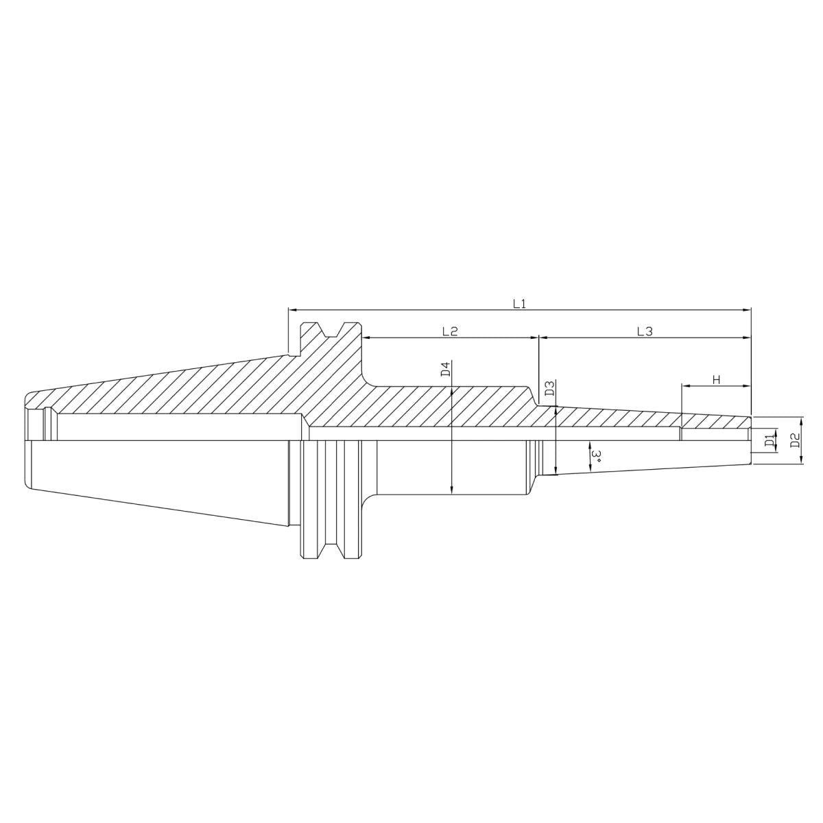 Cad cat40 stainless steel slim