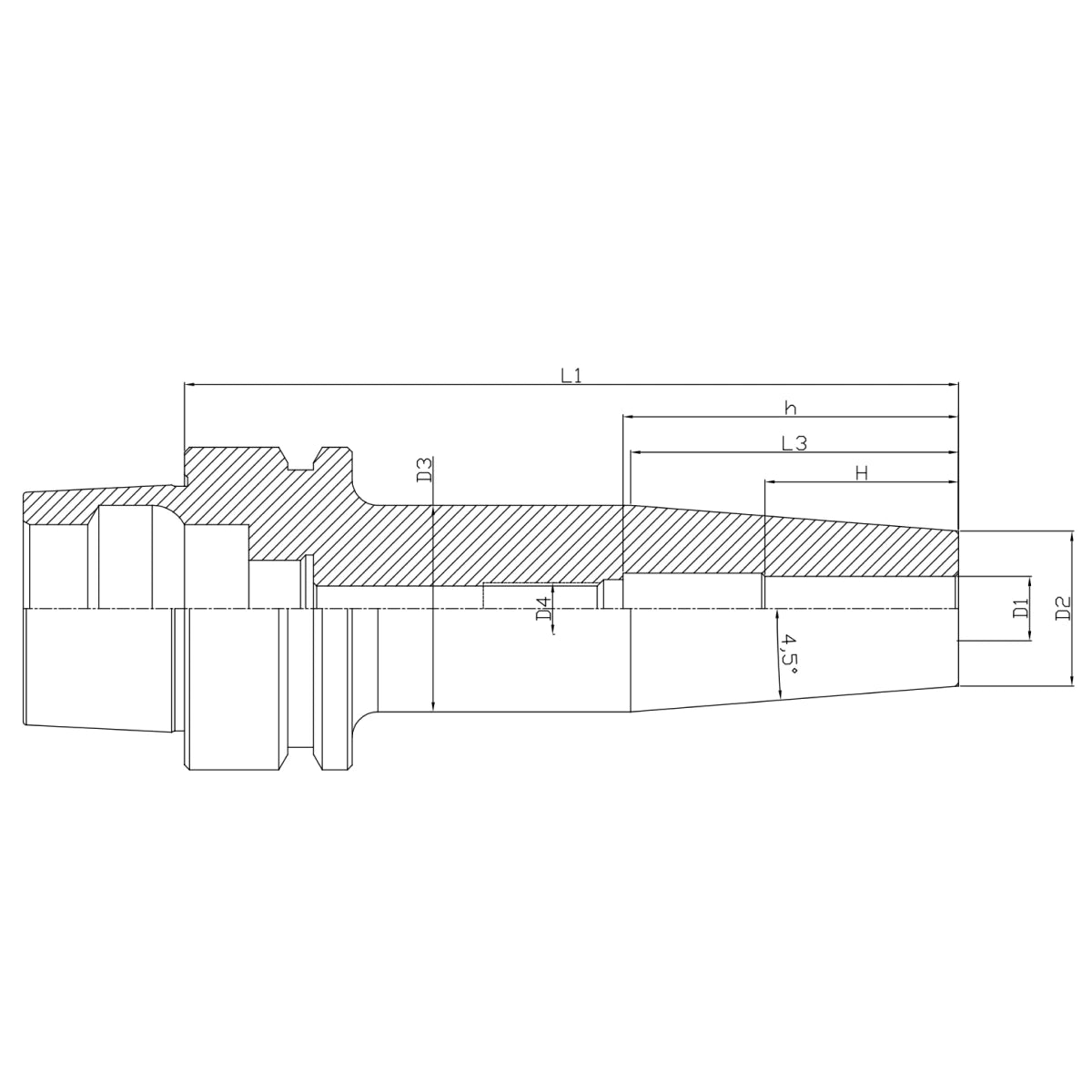 Cad hsk50e alloy steel