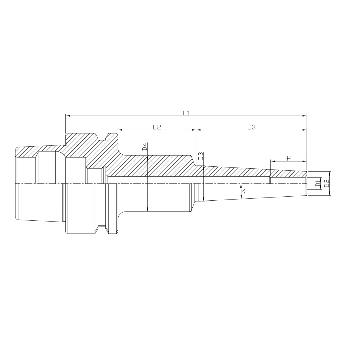 Cad hsk50e stainless steel slim