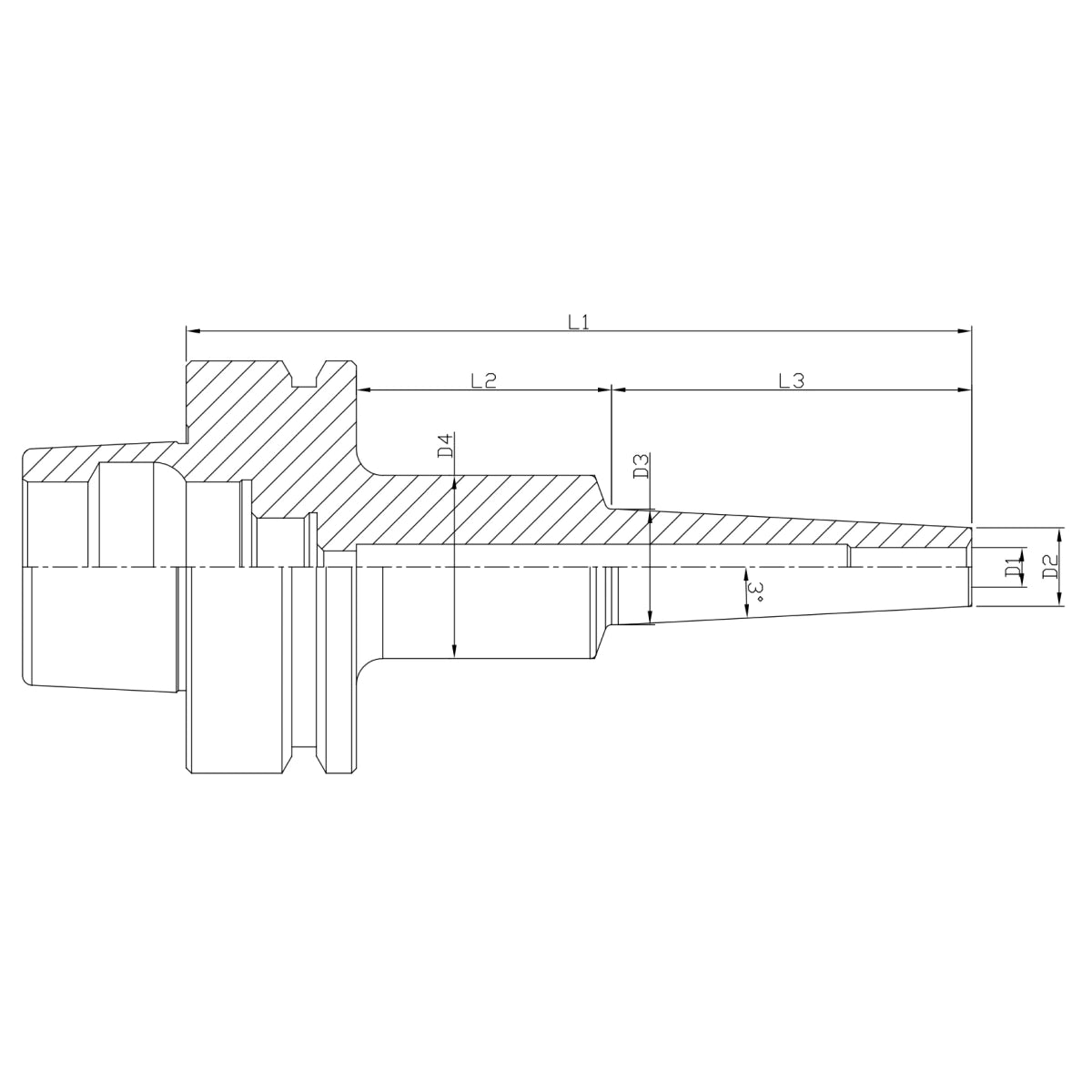 Cad hsk63f stainless steel slim