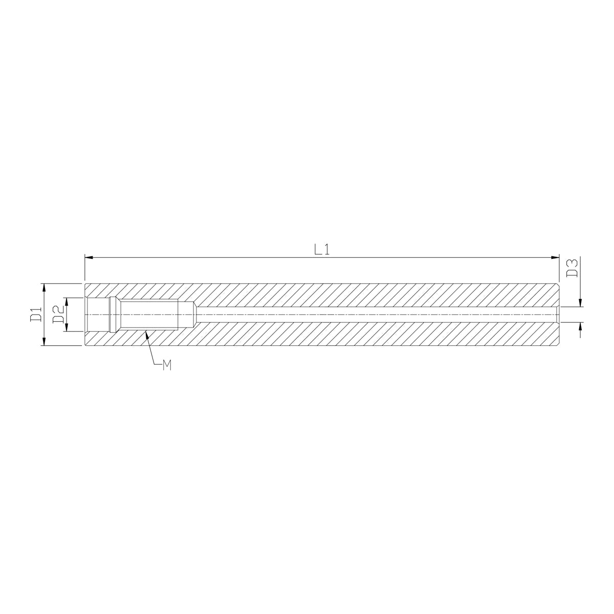 Carbide Threaded Extension, Anti-vibration